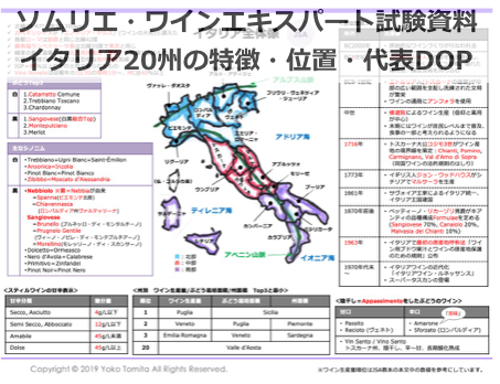 【2019年】イタリア20州の特徴・位置・代表DOP